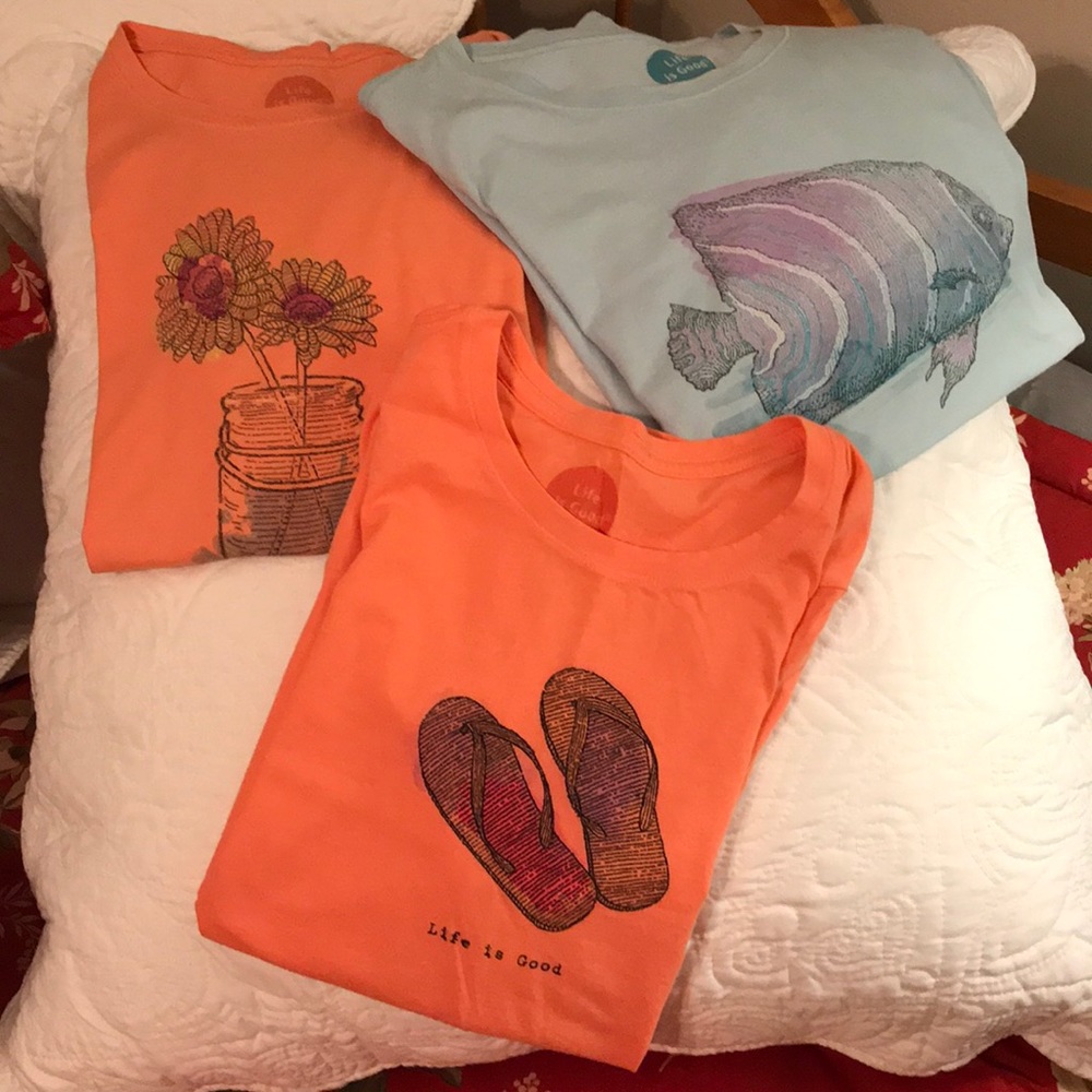 ❌SOLD❌ Lot of 3 Life is Good T shirts 👚
